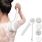 Electric Body Brush Back Scrubber for Shower, Waterproof Long Dual Handle Power Body Scrubber with 3 Heads, Rechargeable Bath Brush & 2 Speeds, for Cleansing, Exfoliating and Massaging Skin
