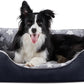 GASUR Rectangle Dog Bed for Large Dogs - Orthopedic, Durable and Anti-Slip. Cozy and Soft, Perfect for Sleeping. Warming Effect for Puppies. (M (30"x24"x9"), Black)