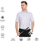 Men's Golf Polo Shirts Short Sleeve Striped Performance Moisture Wicking Dry Fit Golf Shirts for Men