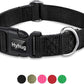 Hyhug Puppy Collar with Quick Release Buckle, Nylon Adjustable Durable Cute Dog Collar for Small Dogs, Male and Female(Small, Black)