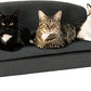 Paws & Purrs Multi-Cat Sofa Bed – 41.5″ Wide Elevated Pet Couch with 3″ Foam Mattress, Removable Machine-Washable Cover – Stylish Indoor Pet Furniture for Two or More Cats and Dogs, Gray