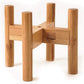 Dog Bowl Stand for Medium Breeds - Raises Bowls to 9-inch High, Ants/Bugs-Off - Adjustable, Fits Various Sizes of Dog Food/Water Bowls and Slow Feeders - Bamboo