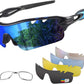 BangLong Polarized Sports Sunglasses Cycling Sun Glasses for Men Women with 5 Interchangeable Lenes for Running Baseball Golf