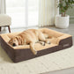 JOYELF Orthopedic Dog Bed for Large Dogs, Waterproof & Washable Cover, Nonskid, Coffee