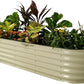 Vego garden Raised Garden Bed Kits, 17" Tall 9 in 1 8ft X 2ft Metal Raised Planter Bed for Vegetables Flowers Ground Planter Box-Pearl White