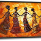 Quorin African American Large Wall Art Abstract Black Girl Women Dance Pictures Wall Decor Retro Ethnic Canvas Print Painting Artwork for Bathroom Living Room Bedroom 60L x 30W