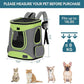 Petsfit Pet Backpack Carrier Easy-Fit Dog Travel Backpack Carrier for Hiking Walking Cycling Suitable for Small Medium Dogs Cats and Rabbits up to 22 Pounds, Green