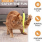 PAWSITIVE Interactive Cat Toys - Retractable Feather Wand with Refill Set 12PCS - Perfect for Indoor Cats to Chase, Exercise & Bond with Their Owners
