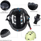 Bike Helmet 3 Sizes for Teenager Kids Youth Adults,Bavilk Skateboard Helmet Adjustable Multi-Sport Bicycle Cycling Scooter Roller Skate Inline Skating Rollerblading for Girls Boys Women Men Teen