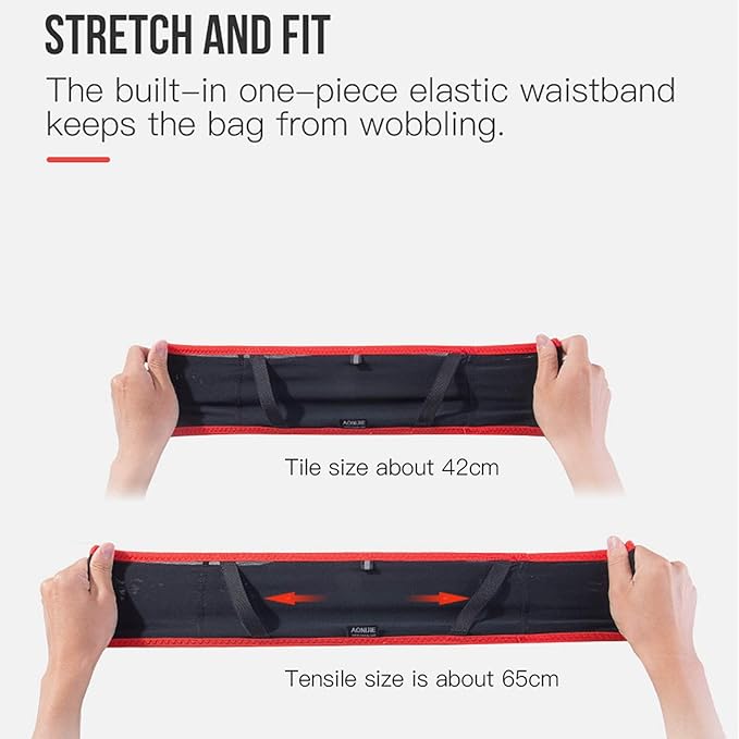 AONIJIE Hydration Belt Running Fanny Pack, with 250ml Soft Water Bottle Flask Phone Holder for Trailing Running Climbing Jogging Cycling Workout Fitness 3 Colors (Black, S/M)