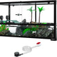 REPTIZOO 50 Gallon Large Turtle Tank Aquarium, 36"×18"×18" Tortoise Habitat Water-Land Ecological Turtle Tank with Drainage System Aquatic Aquarium, Terrarium for Tree Frogs, Salamanders