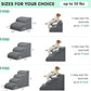 Dog Stairs for Small Dogs and Cats, 20" H 4 Steps Dog Ramp for High Beds, Couch, Sofa, Waterproof Pet Stairs with Removable Washable Cover, Non-Slip Sturdy Pet Steps