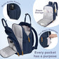 RUVALINO Diaper Bag Backpack, Multifunction Travel Pack Maternity Baby Changing Bags, Large Capacity, Waterproof, Peacock Blue