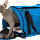 SturdiBag Pro 2.0 Pet Travel Carrier with Flexible Height for Cats and Dogs | Soft Sided Pet Carrier Bag with Safety Clips and Seatbelt Straps for Airplane or Car Travel | Medium, Blue Jay