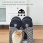 Cat Beds Indoor Kitten House, Handwoven Rattan Cat Cave Pet Cube, Large Cat Houses, One Bed Mat, Foldable, Hideaway, 16.5x16.5x13.2 Inches, 2 S-Shaped Hooks in Living Room Bedroom Gray