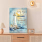 Ocean Lighthouse Pictures Wall Art, Coastal Nautical Bathroom Wall Decor Every Day is a New Beginning Motivational Quote Framed Painting Canvas Artwork for Bedroom Living Room Decorations 24"L x 16"W