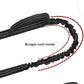 ICEFANG Tactical Dog Leash,K9 Training Walking Bungee Lead with 2 Control Handle,Heavy Duty Quick Release Metal Clasp,Hands Free D-Ring for Medium Large Dogs (4ft,Reflective Black)