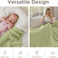 Threadmill King Size Muslin Blanket | 4 Layer Lightweight Gauze for All Seasons | Soft, Breathable, and Cozy Picnic Blankets | Lighweight Summer Blanket Fits Cal King Size Bed | Sage Green
