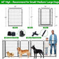 Dog Playpen Outdoor Extra Wide 16 Panels Heavy Duty Dog Fence 40" Height Anti-Rust with Doors Portable for RV Camping Yard, Total 42FT, 140 Sq.ft, Snowy Black