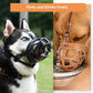 BARKLESS Dog Muzzle, Basket Muzzle for Biting, Chewing and Scavenging, Humane Cage Mouth Cover, Perfect for Grooming and Training Small Aggressive Reactive Dogs (XS, Brown)