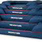 The Dog’s Bed, Medium Blue/Red 30x23.5, Memory Foam, Pain Relief: Arthritis, Hip & Elbow Dysplasia, Post Surgery, Lameness, Supportive, Calming, Waterproof Washable Cover, Veterinary Approved