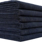 The Rag Company Microfiber Spa and Yoga Towel - Soft and Absorbent Towel for Gym, Spa, Exercise, Hotel, and Resort Use - Dries Fast - 16x27 inches, Midnight, 6-Pack