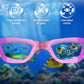 Kids Swim Goggles, Swimming Goggles for Kids Toddlers 3-14 with Swim Cap, Nose Clip, Nose Bridge, Ear Plugs