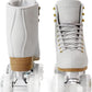 Roller Skates for Women or Men with Height Adjustable Rubber Stoppers Retro Suede Quad Roller Skates for Outdoor and Indoor