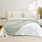 Snuggle Sac Heather Sage Green Blanket for Couch, Reversible Super Soft Knitted Blankets Warm Cozy Fuzzy Plush Throw Blankets for Sofa, Bed, Camping, Sage Green, 60x80 inches