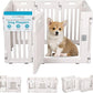 BIRDROCK HOME Dog Playpen w/Door, 8 Panel, 25.6in H | Strong Plastic, Non-Slip Puppy Playpen, Secure Pet Gate | Indoor Outdoor Fence | Configurable Panels | Small Pets - White