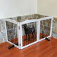 ZJSF Freestanding Panel Dog Gate for Indoor, Doorways,Stairs, or Hallways,Foldable Wooden White Pet Gates for House,Pet Gate for Dogs,Dog Fence, Puppy Gate,Support Feet Included,24 "Height-3 Panels