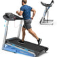 WELLFIT Auto Incline Folding Treadmill - 10% Incline Desk Walking Pad Treadmill with Handlebar, 400 lbs Heavy-Duty Capacity, Space-Saving Quiet Under-Desk Design for Home Office, Seniors & Fitness