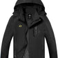 TEZO Mens Rain Jacket Waterproof with Hooded Hiking Coat Lightweight Windbreaker