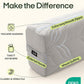 Zonli Yoga Bolster Pillow for Meditation & Restorative Yoga - Rectangular Support Cushion with Removable Cotton Cover & Carry Handle, 26"x11"x7"