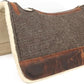 BLACK HOOF Steam Pressed Merino Wool Felt Contoured Pad with Heavy Saddle Grade 100% Woolen Fleece Bottom 1 Inch Thick