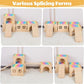 Guinea Pig Hideout, Guinea Pigs House with Stairs and Mats Extra Large Guinea Piggy Castle Detachable Hideouts for Small Animals Wooden Guinea Pig Habitats with Multiple Doors and Windows