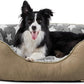 SIWA MARY Orthopedic Dog Bed Medium Size, Washable Waterproof Sofa With Non-Slip Bottom, Comfort for Medium Dogs, M(30"x24"x9") Brown