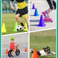 GHB Soccer Cones 7" 9" of 12 24 Pack Disc Soccer Sport Cones Training Field Marker Agility Cones for Basketball, Coaching, Practice Equipment Includes Drills Guide