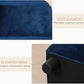 PawHut Luxury Fancy Dog Couch with Hidden Storage, Small Dog Sofa Bed with 2" Soft Foam, Modern Pet Furniture for Puppies & Little Breeds, Blue