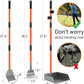 TNELTUEB Scooper Adjustable Long Handle Metal Tray Rake and Spade Poop Scooper for Dogs Pack Poop Scoop Pet Waste Removal Poop Scoop for Large Dogs and Pets Great for Lawns Grass Gravel