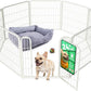 FXW Homeplus Unleashed Indoor Dog Playpen - Stress-Free and Safe Play, Heavy Duty 24 Inch 8 Wire Panels Dog Pen for Puppy and Small Dogs, White│Patented