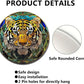 Lygond Metal Sign Tin Sign Circular Stained Glass Tigle Tin Signs Gardening For Pet 8×8 Inches