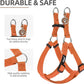 PUPTECK No Pull Dog Harness Soft Adjustable Basic Nylon Step in Puppy Vest Outdoor Walking with ID Tag Orange