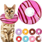 Cat Cone Collar Soft, Cat Recovery Collar for Wound Healing Cute Cat Adjustable Cat Cones to Stop Licking Comfortable Lightweight Neck Elizabethan Collars for Cats Purple