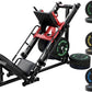 RitFit Adjustable Leg Press and Hack Squat Machine with Weight Plate Set, Professional Home Gym Equipment with Linear Bearings, Specialized for Complete Lower Body Workouts and Weight Storage Posts