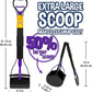 Bodhi Dog Large Foldable Pooper Scooper - 32” Long Handle, Lightweight Portable Pooper Scooper for Small & Large Dogs - Easy to Use - Made with Premium Durable Materials (Purple)
