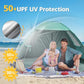 CAMEL CROWN Beach Tent UPF 50+ Sun Shelter for 2/3/5/6 Person, Lightweight Portable Sun Shade with Sand Anchor, Family Beach Day & Outdoor Adventures