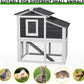 2 Story Rabbit Cage, Weatherproof Rabbit Hutch Indoor & Outdoor, Wooden Guinea Pig Cages with Removable Tray Openable Roof for Small to Medium Animals