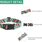 Mercano Adjustable Dog Collar - Special Design Patterns, Soft Nylon Comfortable Durable Pet Collar for Small Medium Large Dogs (L, Ethnic Green)
