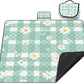 Extra Large Picnic Blanket Waterproof,80"x 80"Foldable Machine Washable Beach Blanket,Outdoor Blanket for 6-8 Adults,Suitable for Indoor Crawling,Park Beach,Camping,Hiking,Family Travel(Light green)